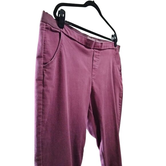 Signature By Levi Strauss & Co Modern Jegging Size 22 Wine Red Stretch Pants - Picture 3 of 11